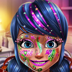 Dotted Girl New Year Makeup Game 