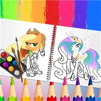 Sweet Pony Coloring Book Game 