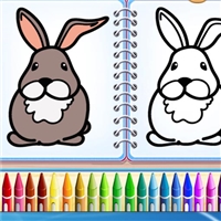 Coloring Bunny Book Game 